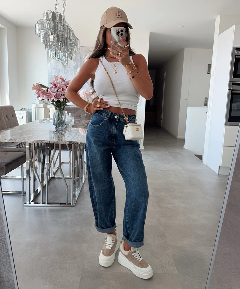 Stretch Balloon Jeans Aviana Dunkelblau