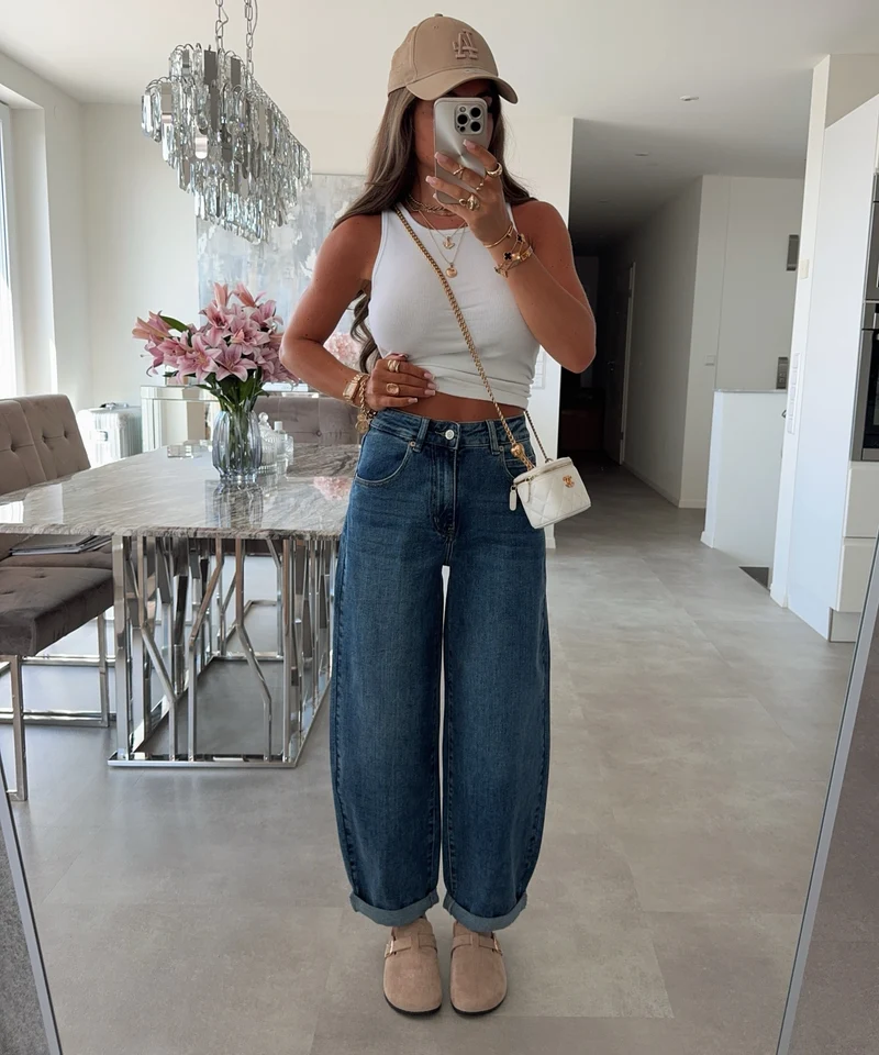Stretch Balloon Jeans Aviana Dunkelblau