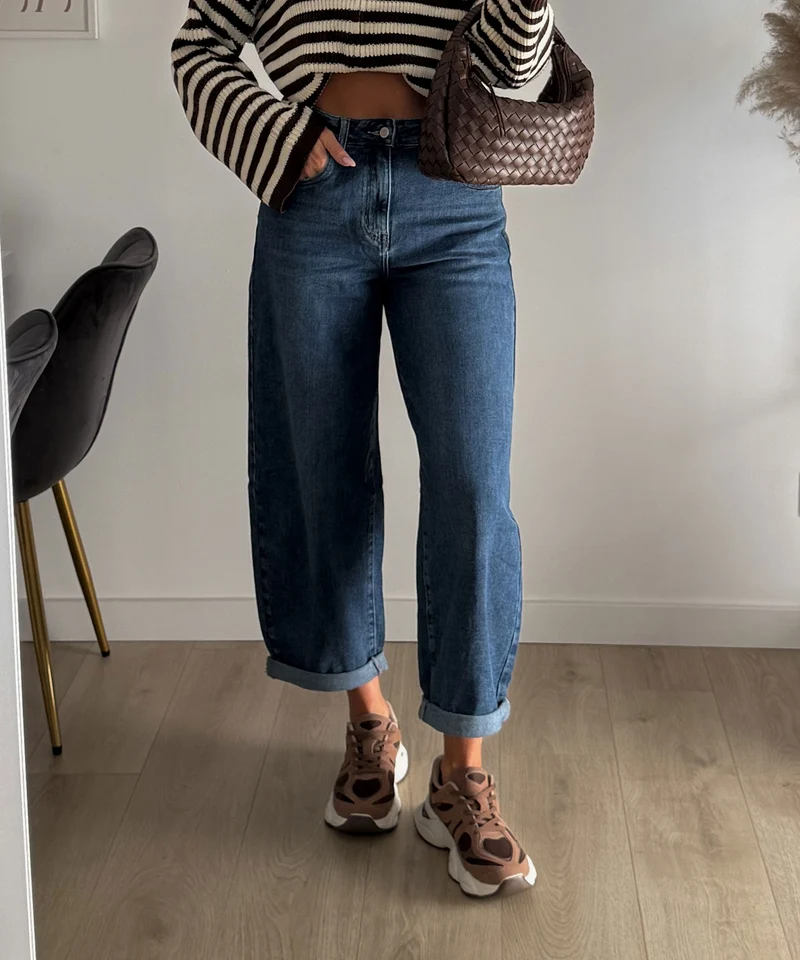 Stretch Balloon Jeans Aviana Dunkelblau