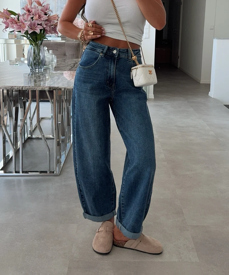 Stretch Balloon Jeans Aviana Dunkelblau