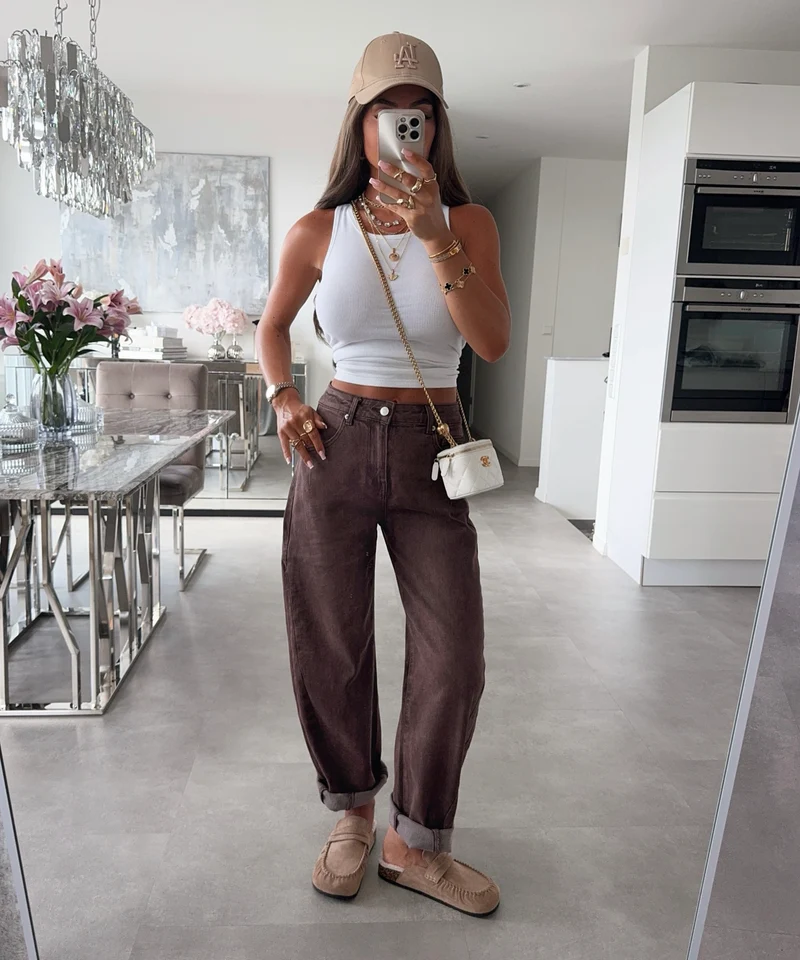 Stretch Balloon Jeans Ovia Vintage Braun