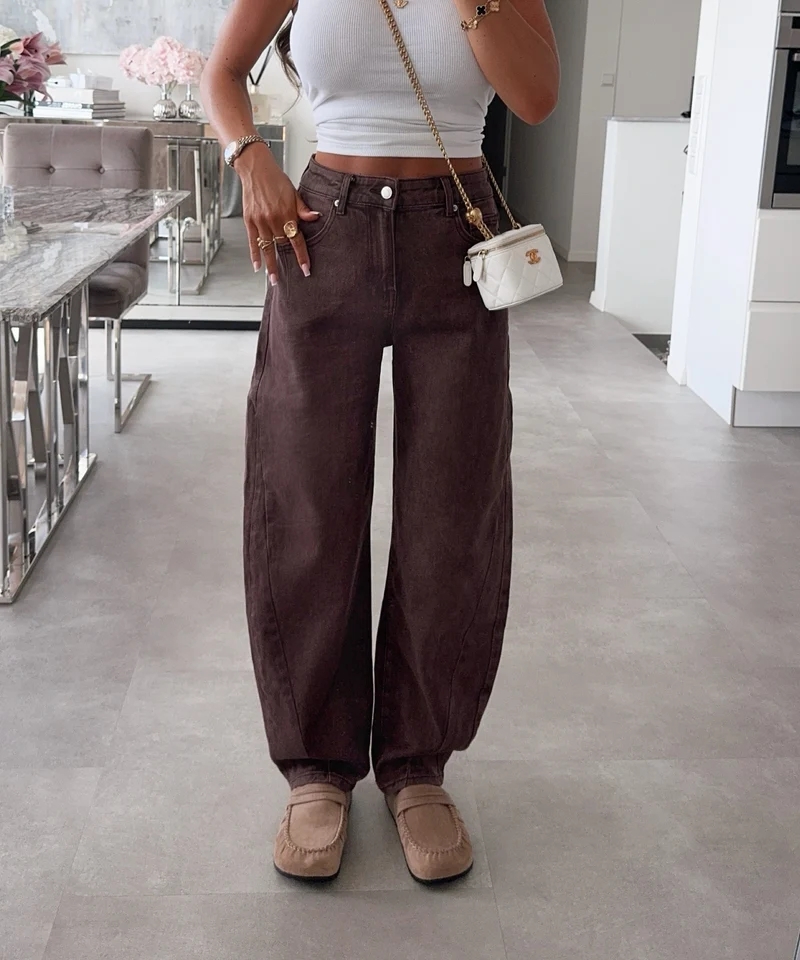 Stretch Balloon Jeans Ovia Vintage Braun