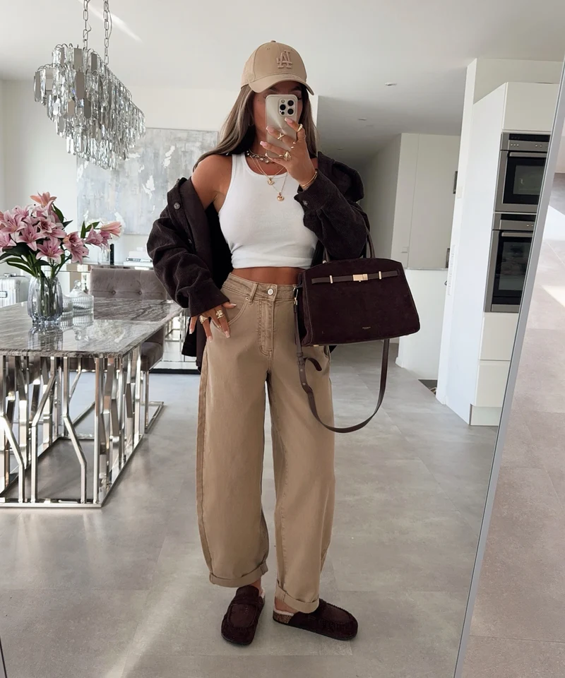 Stretch Balloon Jeans Aviana Camel