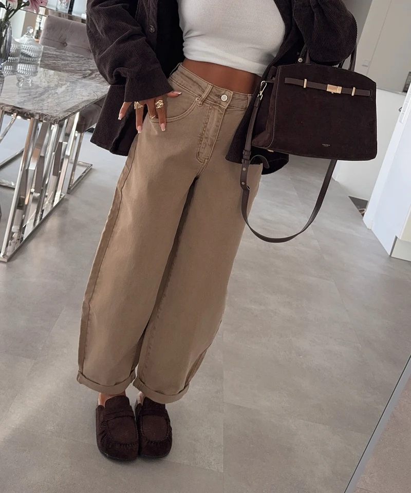 Stretch Balloon Jeans Aviana Camel