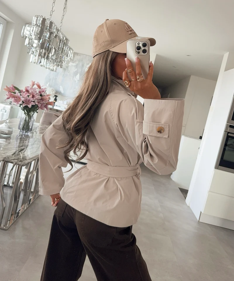 Short Trenchcoat Jacke Olya Beige