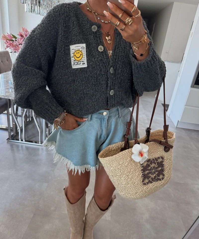 Boucle Cardigan Lalya Grau