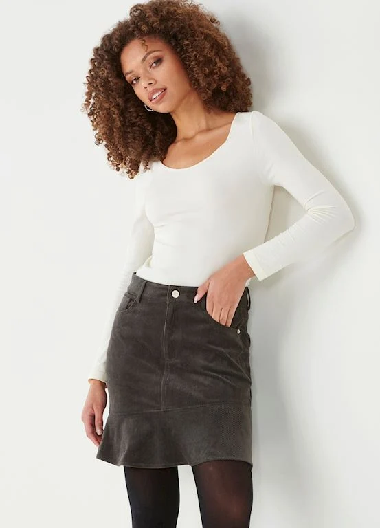 Charlie Paige Corduroy Skirt