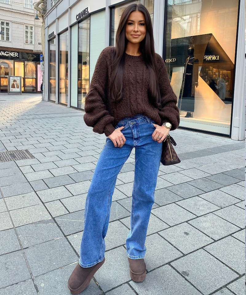 Pullover Leona Dunkelbraun