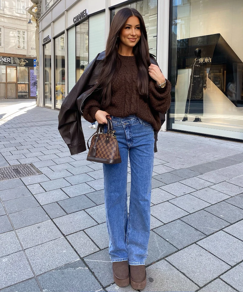 Pullover Leona Dunkelbraun