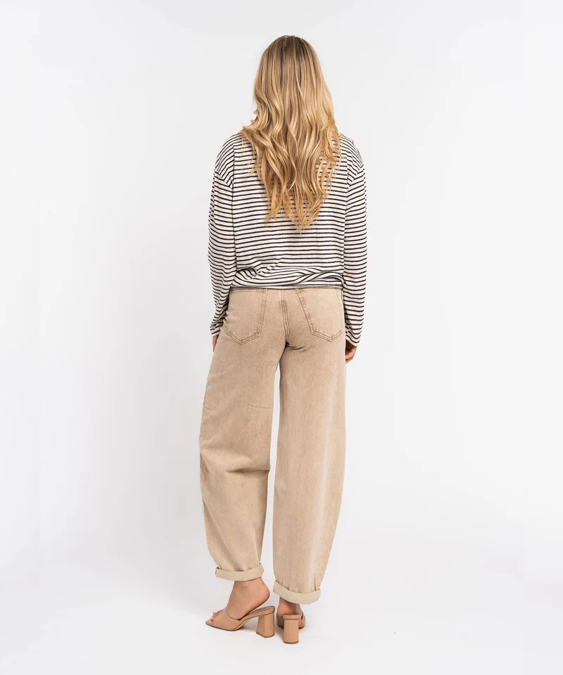 Stretch Balloon Jeans Laeticia Beige