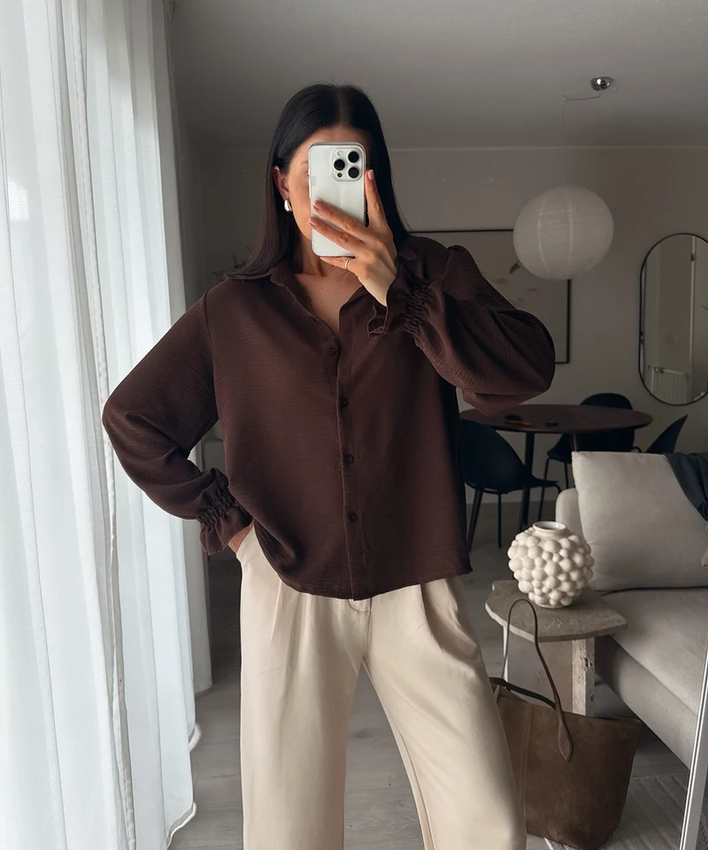 Bluse Diona Braun
