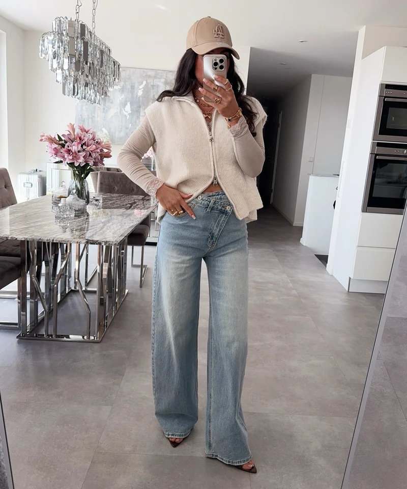 Wide Leg Jeans Lusa Blau