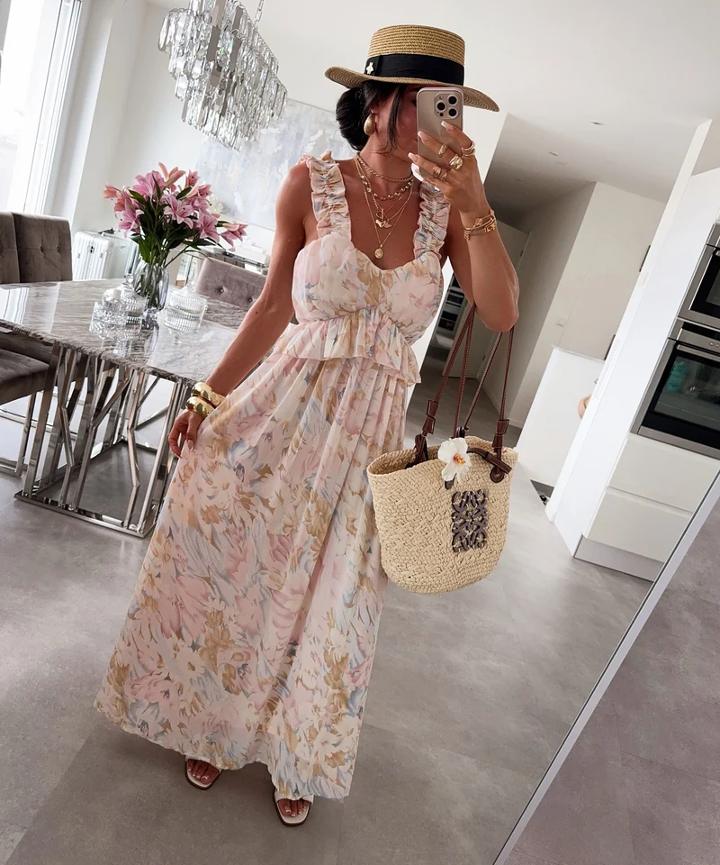 Maxi Kleid Lunara Beige