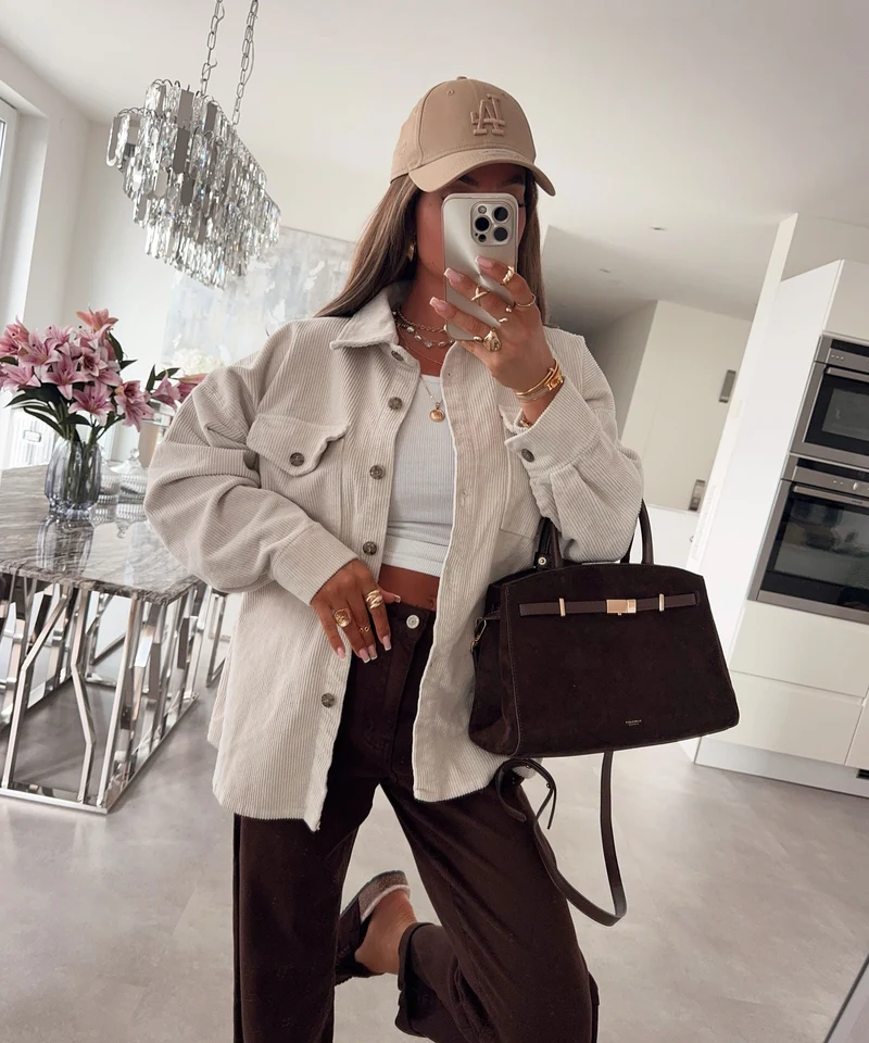 Cord Hemd Hedda Beige