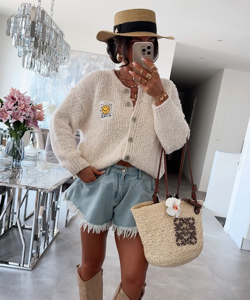 Boucle Cardigan Lalya Beige