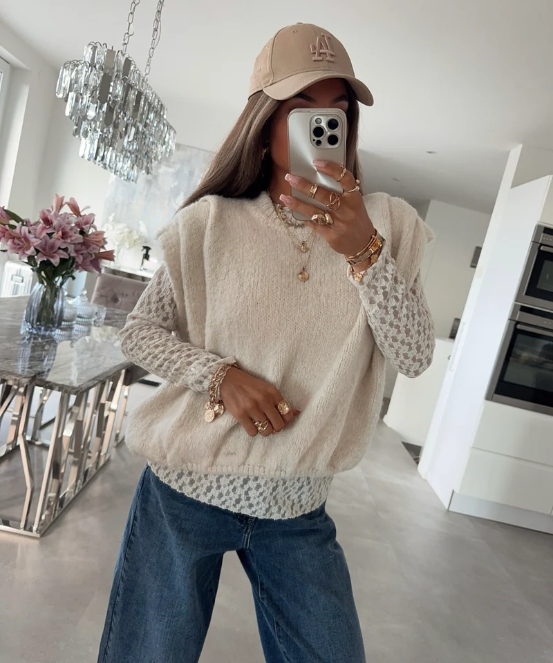 Strick Pullunder Elina Beige