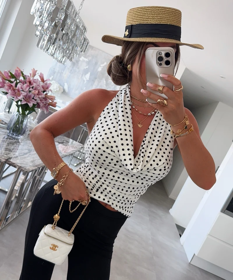 Neckholder Top Zuna Weiß