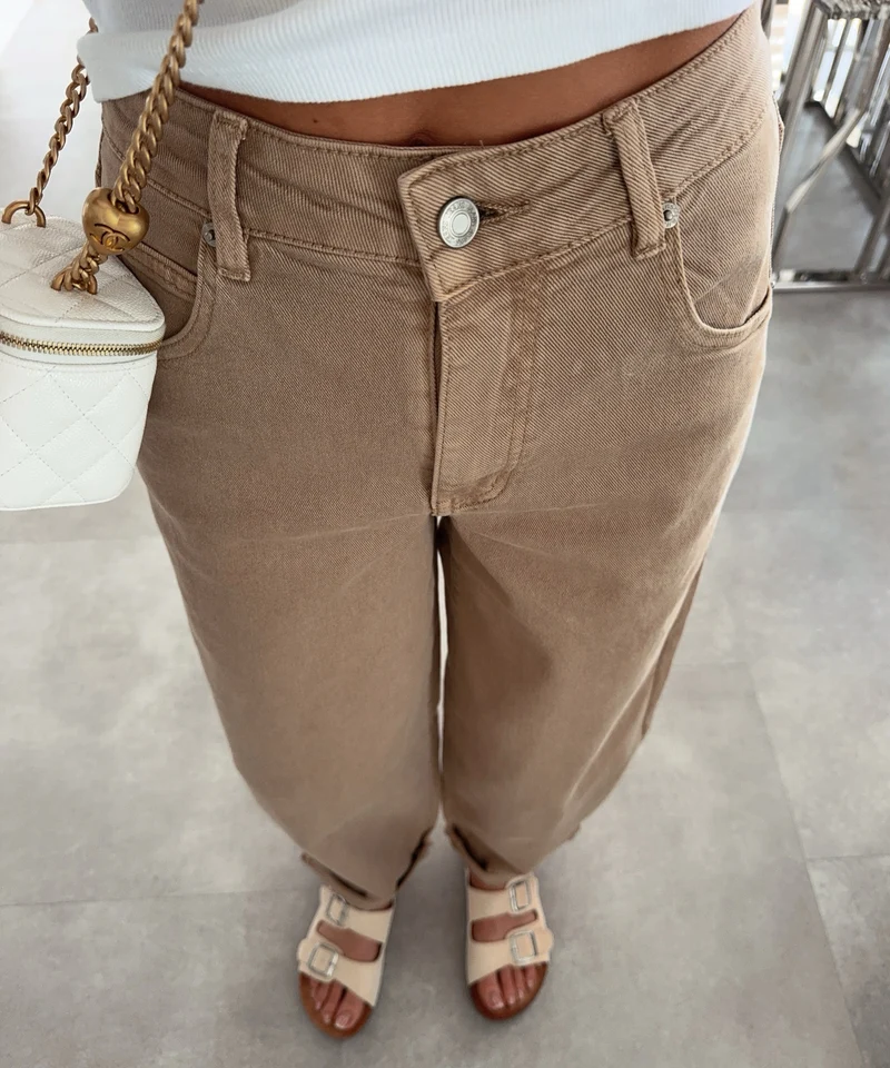 Stretch Balloon Jeans Aleno Camel