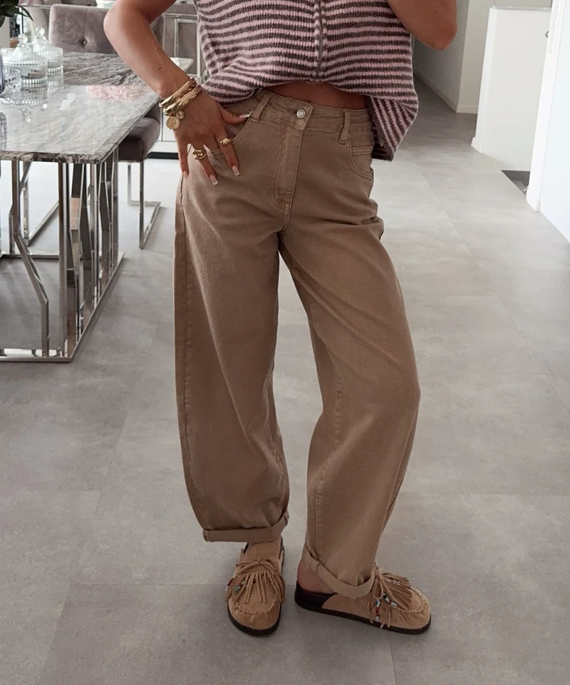 Stretch Balloon Jeans Aleno Camel