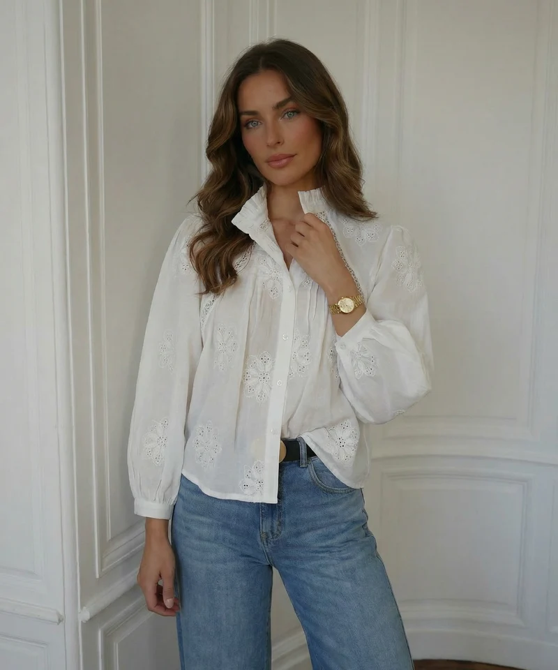 Bluse Fiona Weiß