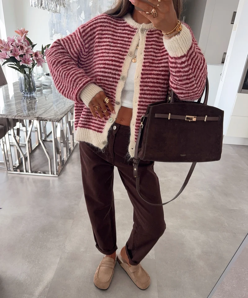 Stretch Mom Jeans Peppi Braun
