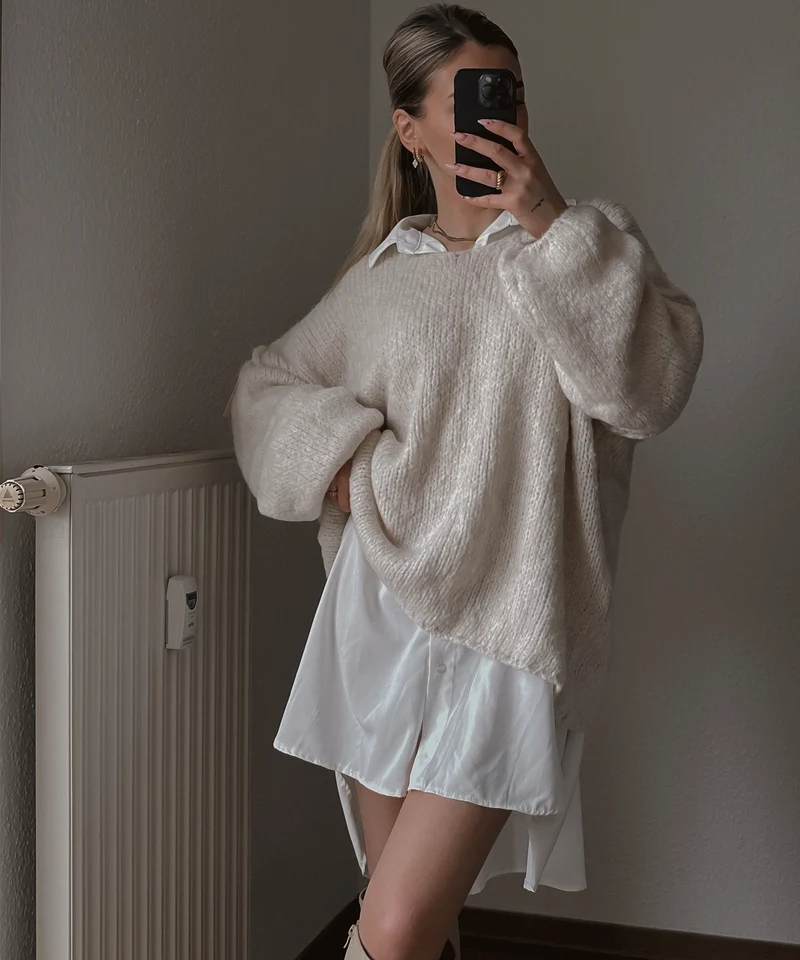 Oversize Bluse Alina Weiß