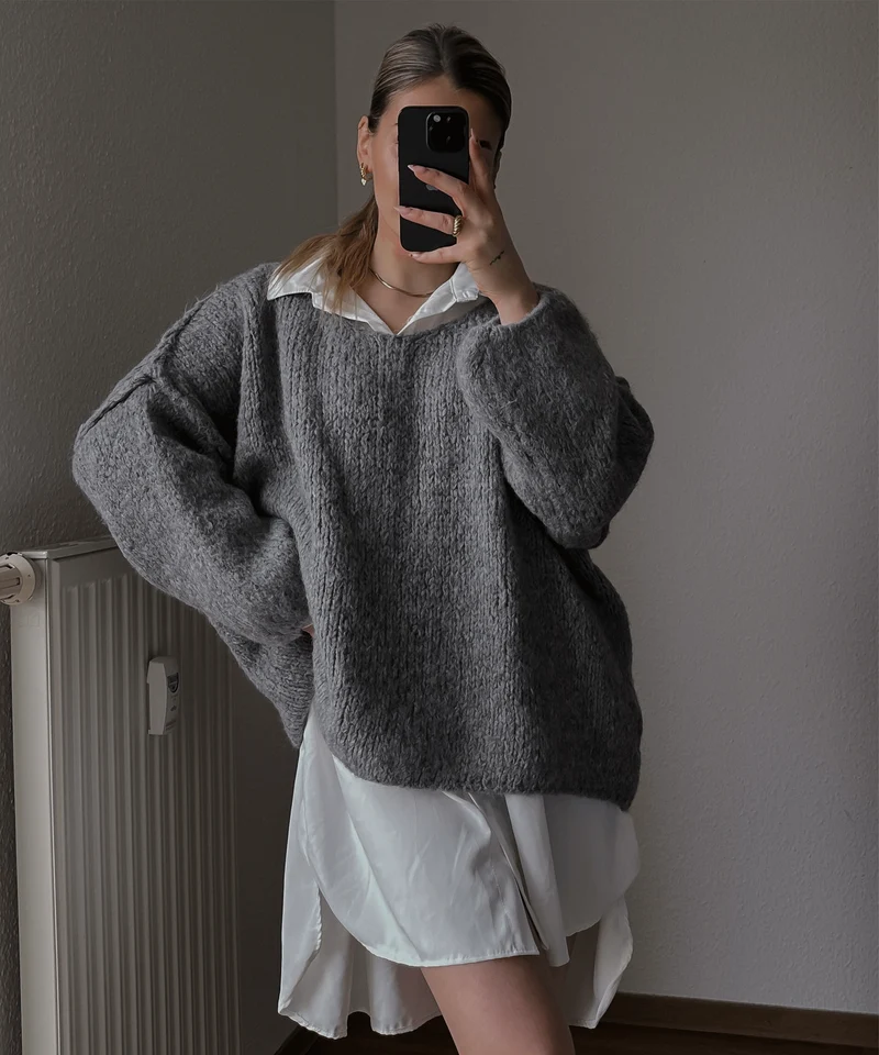 Oversize Bluse Alina Weiß