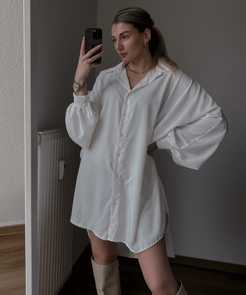 Oversize Bluse Alina Weiß