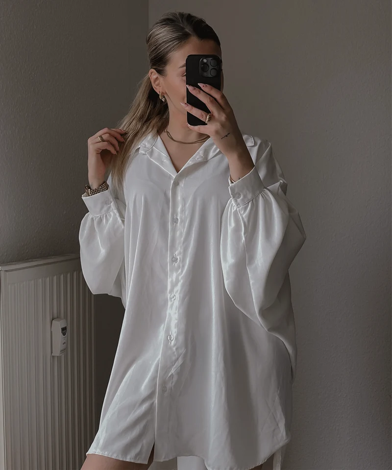 Oversize Bluse Alina Weiß