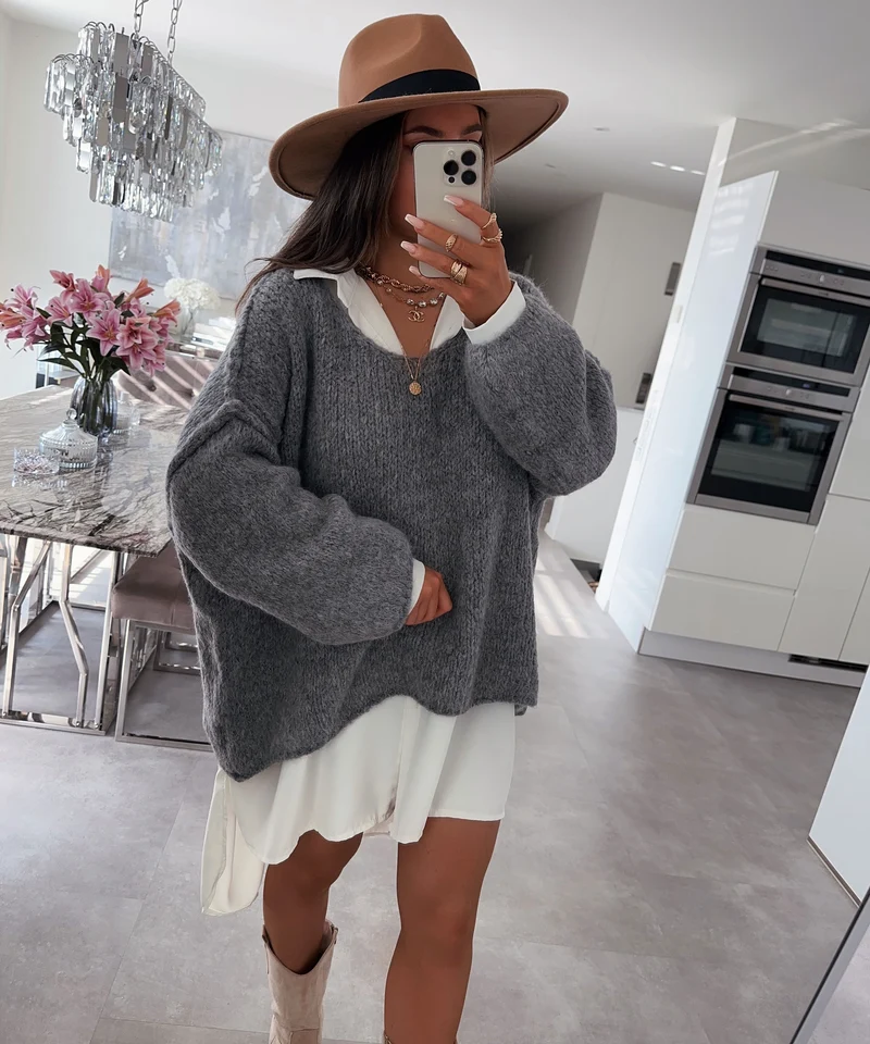 Oversize Bluse Alina Weiß