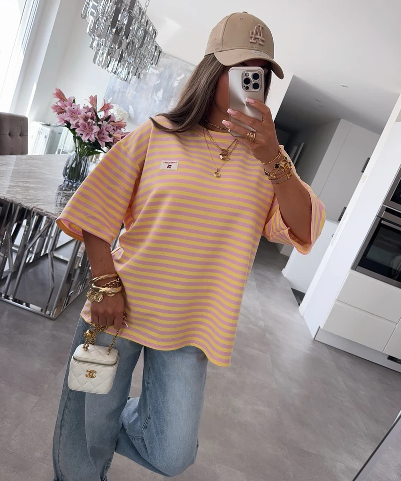 T-Shirt Cleo Streifen Gelb