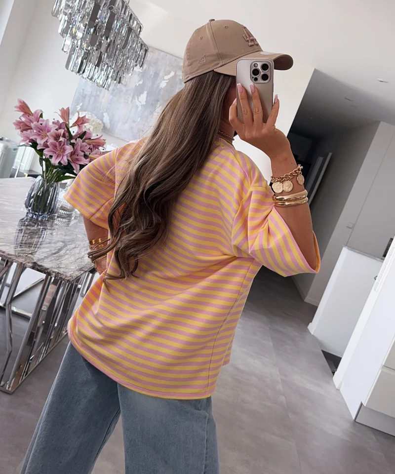T-Shirt Cleo Streifen Gelb