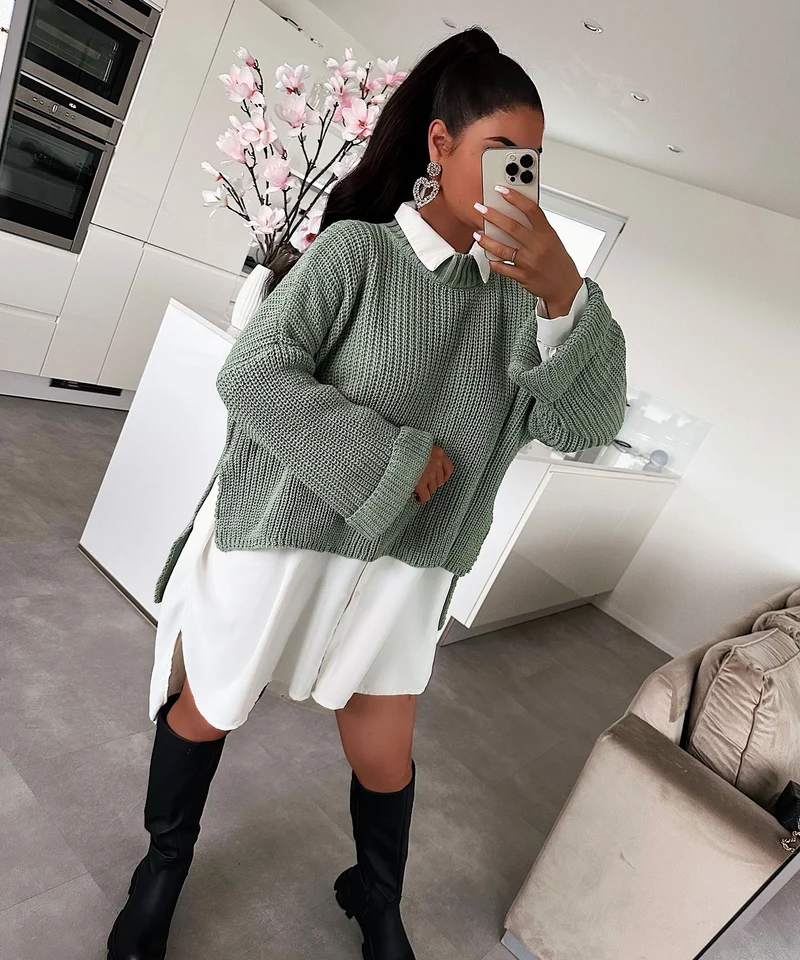 Pullover Elsa Kurz Pistazie