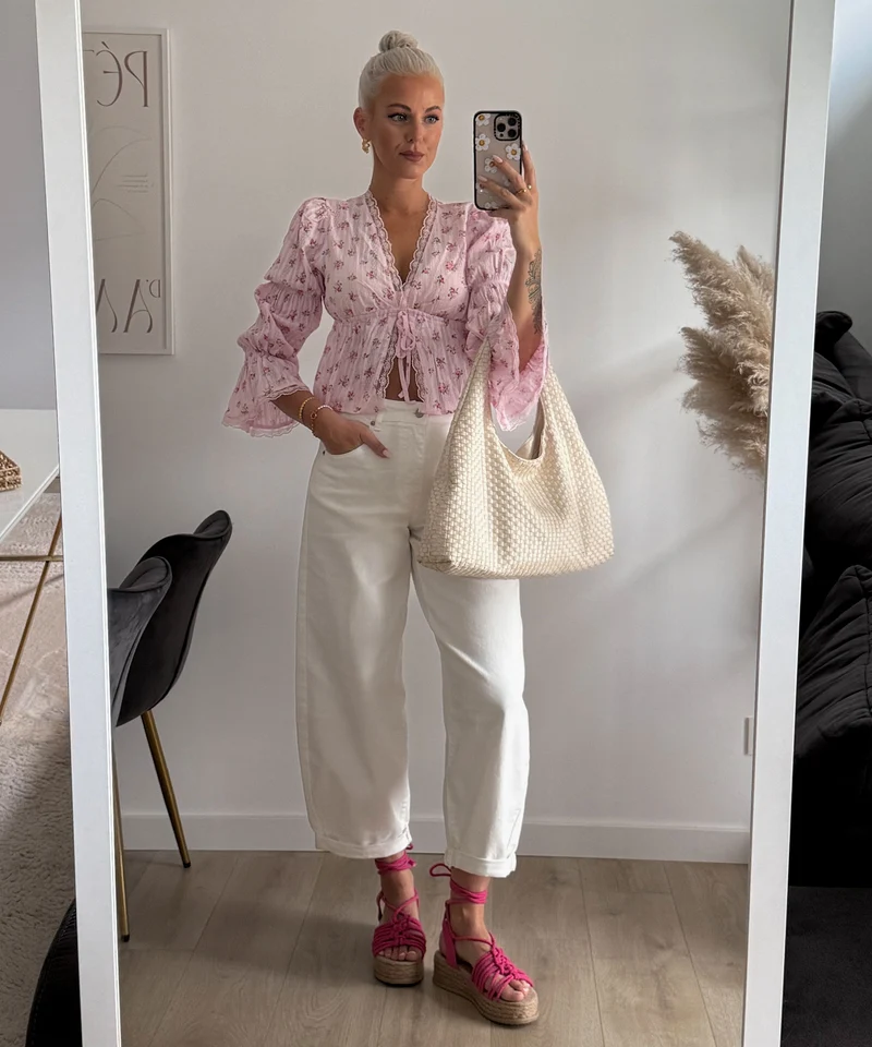 Stretch Balloon Jeans Aleno Weiß