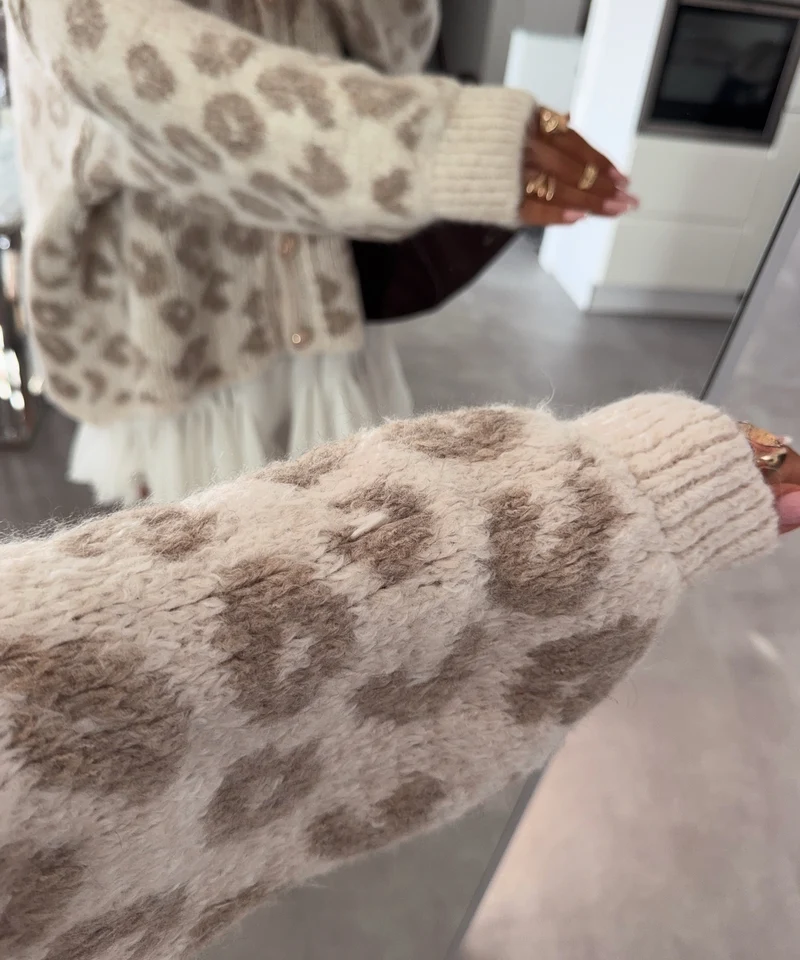 Cardigan Suri Leo Beige Taupe