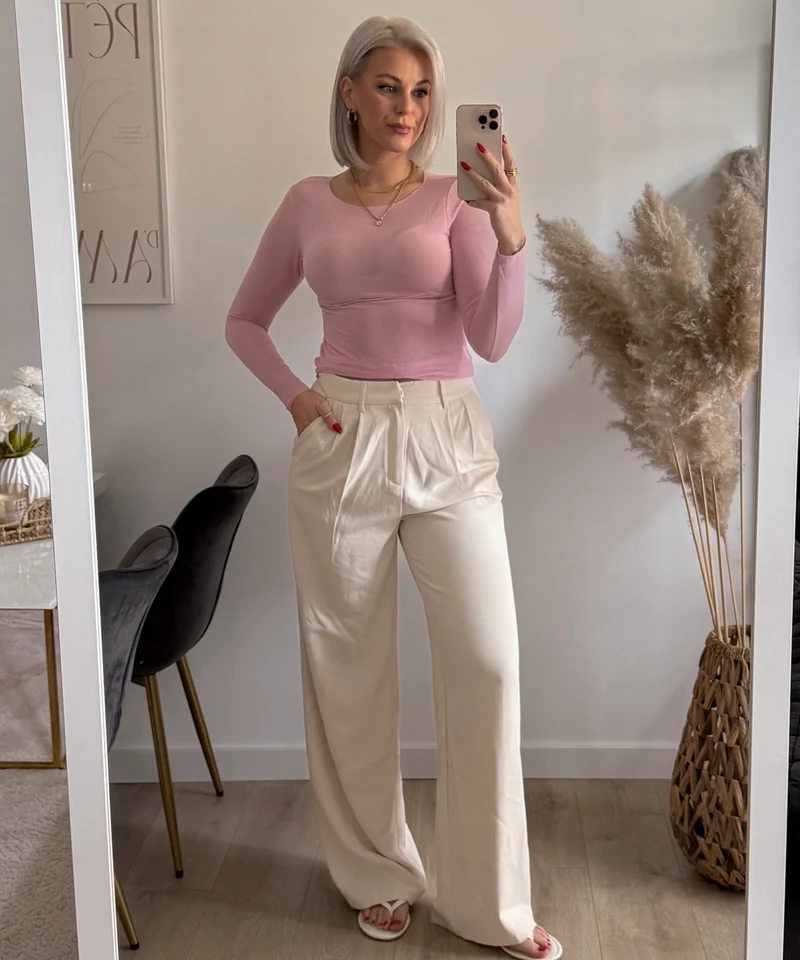 Bundfaltenhose Cleo Creme