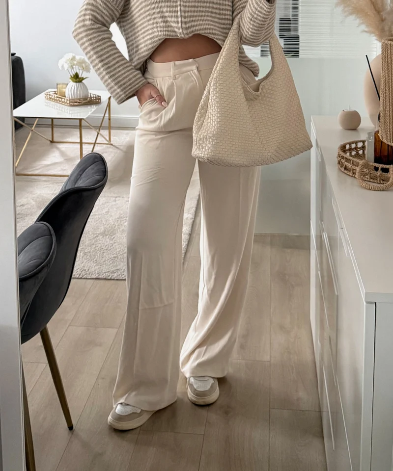 Bundfaltenhose Cleo Creme