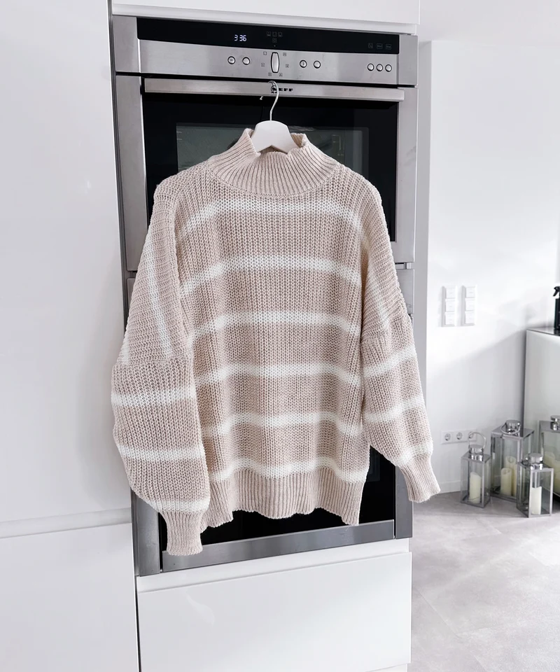 Strick Pullover Carter Weiß Beige