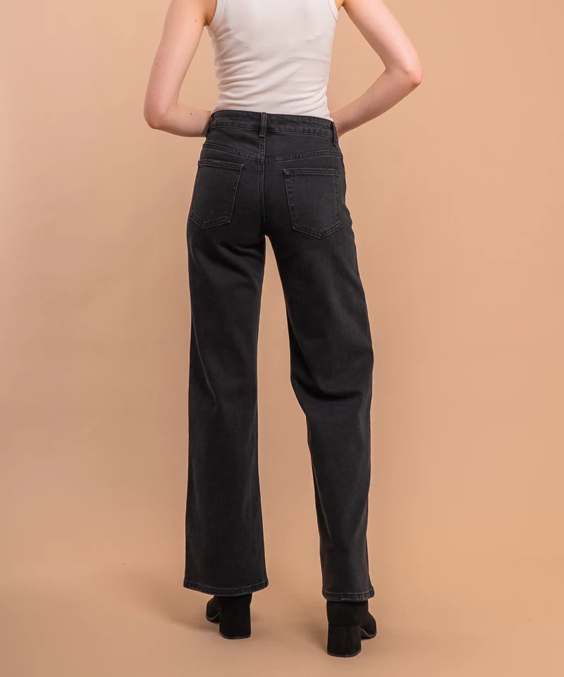 Stretch Straight Leg Jeans Kessi Schwarz