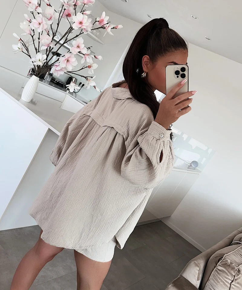 Musselin Set Yves Beige