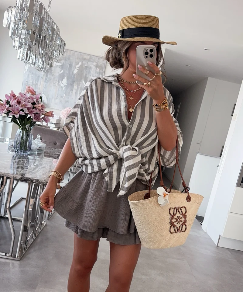 Musselin Hosenrock Alexis Taupe