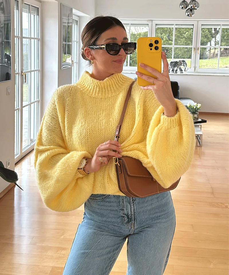 Oversize Pullover Nata Gelb