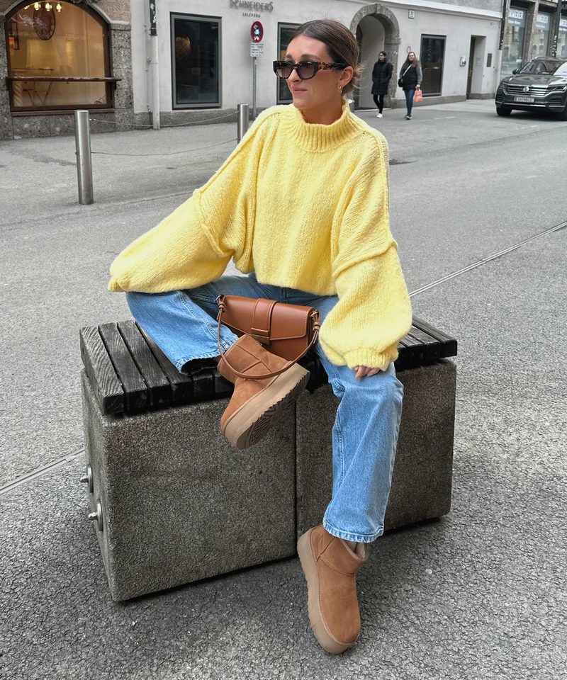 Oversize Pullover Nata Gelb