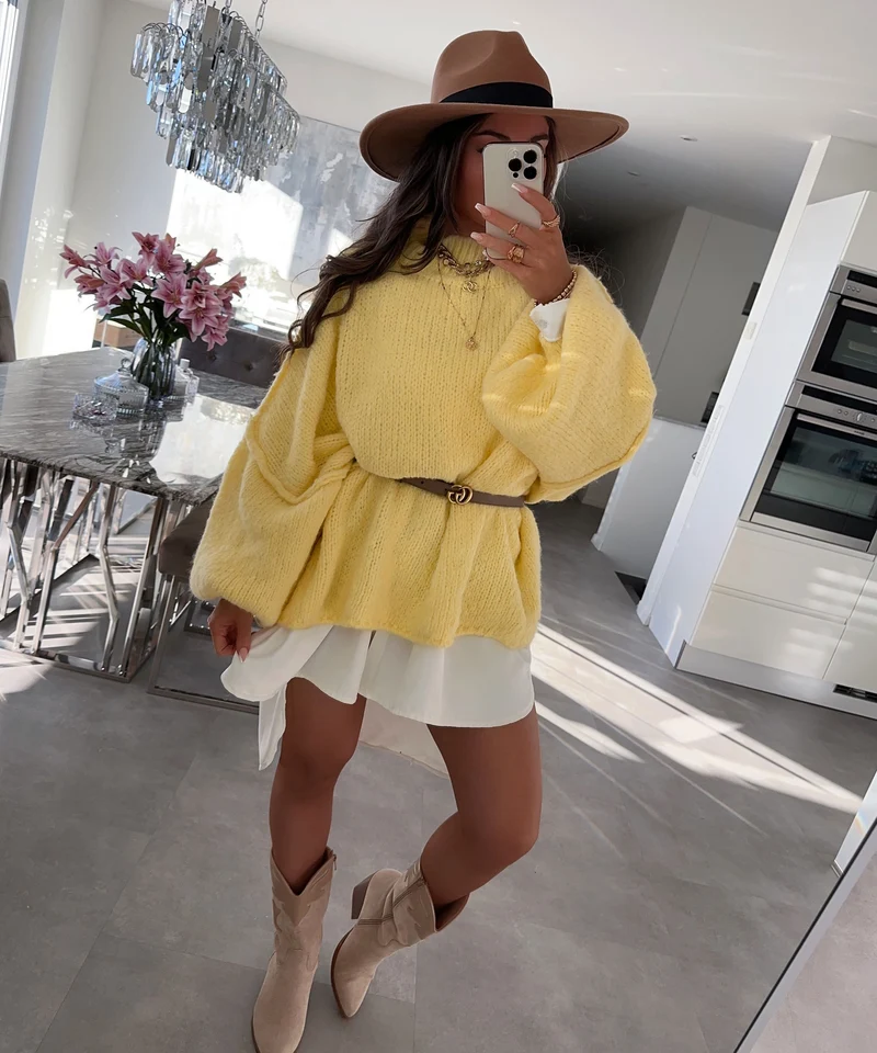 Oversize Pullover Nata Gelb