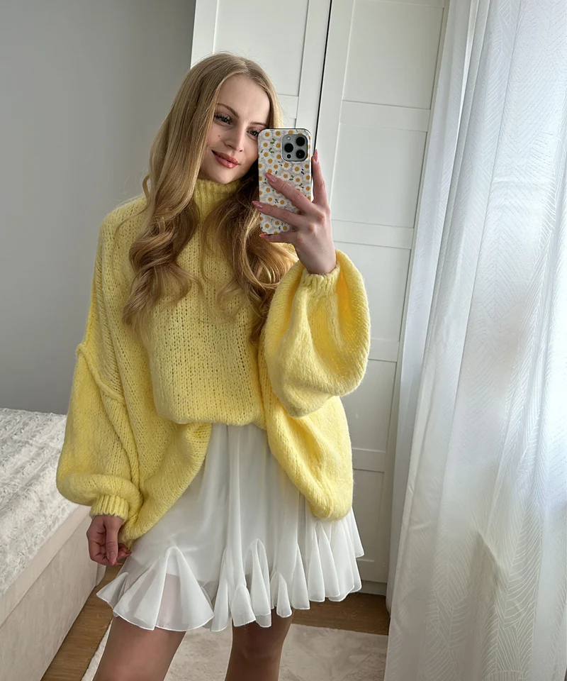 Oversize Pullover Nata Gelb