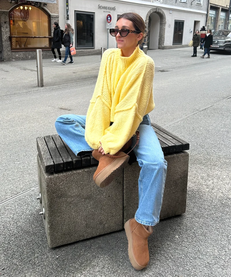 Oversize Pullover Nata Gelb