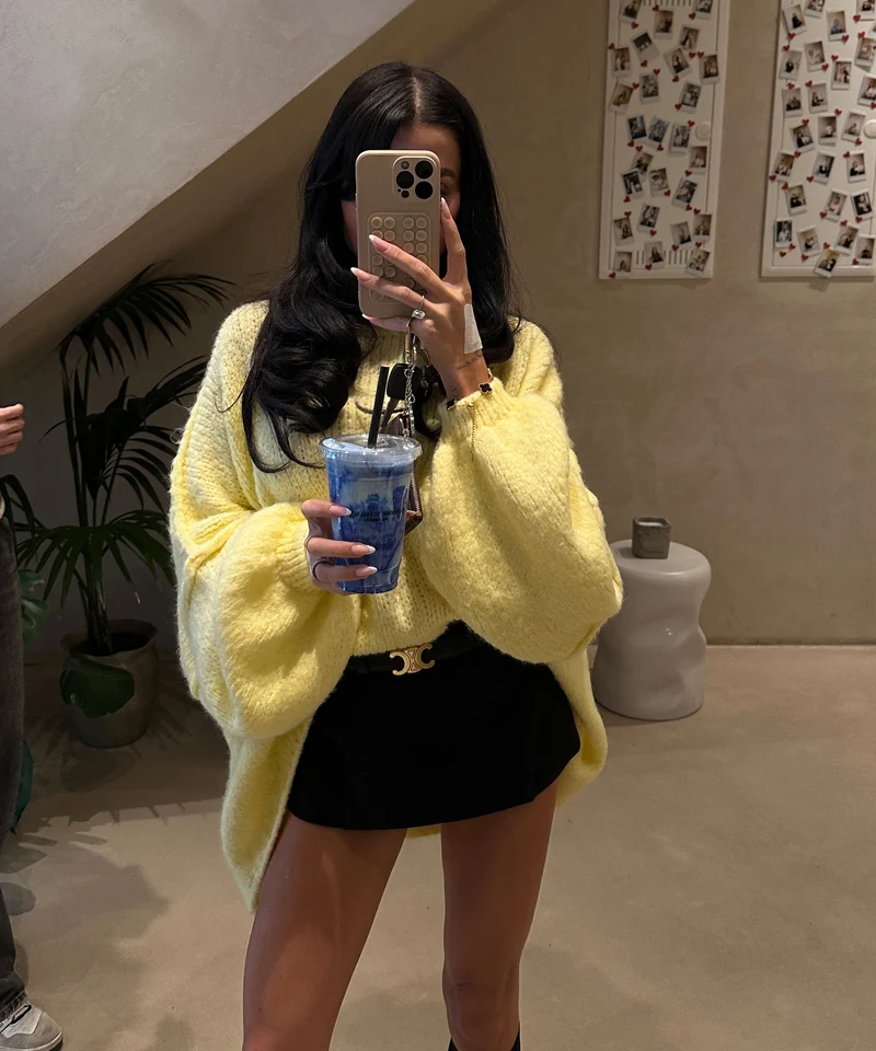 Oversize Pullover Nata Gelb