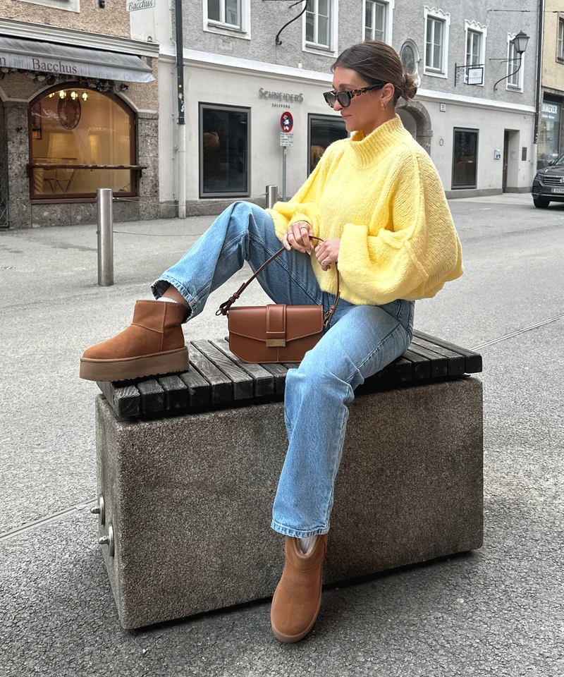 Oversize Pullover Nata Gelb