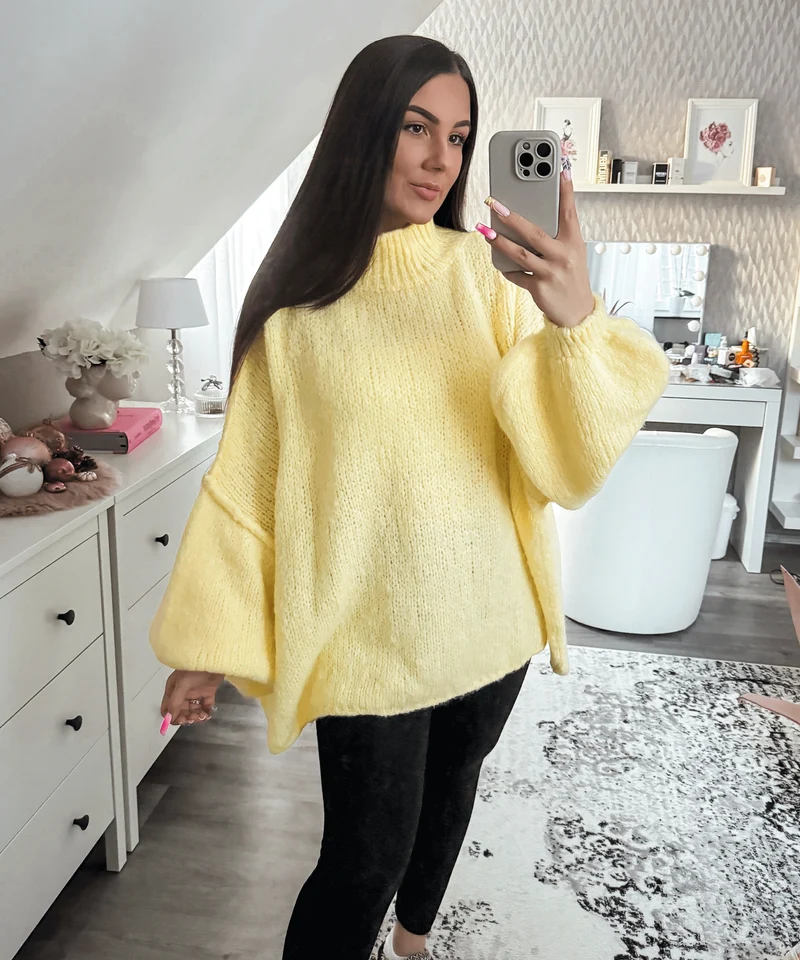 Oversize Pullover Nata Gelb