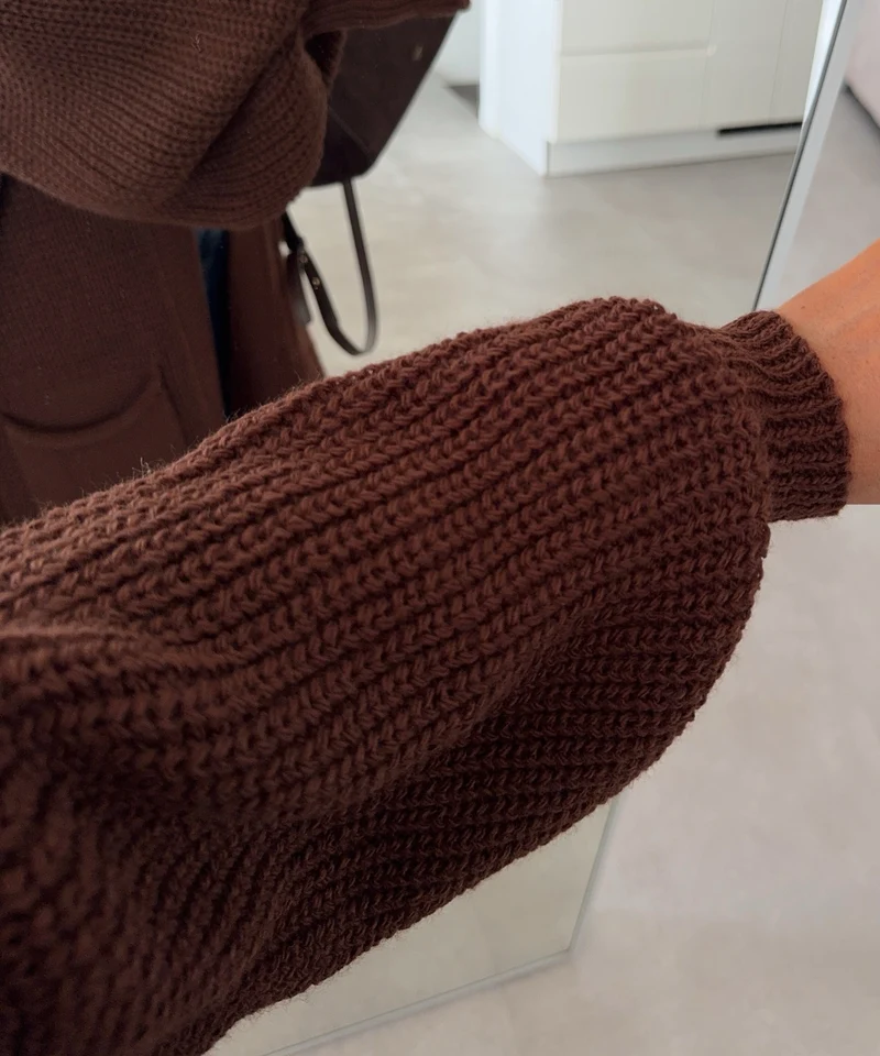 Cardigan Leilani Kurz Dunkelbraun